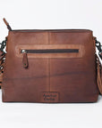 American Darling ADBGZ615 Crossbody Hand Tooled Hair-On Genuine Leather Women Bag Western Handbag Purse