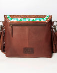 American Darling ADBGZ616B Messenger Hand Tooled Hair On Genuine Leather Women Bag Western Handbag Purse