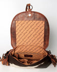 American Darling ADBGZ625 Messenger Hand Tooled Hair-On Genuine Leather Women Bag Western Handbag Purse