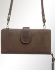 American Darling Wristlet Bag, Hand-Painted Genuine Leather, Western Vegetable Tanned Full Grain Leather Wallet Bag