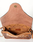 American Darling Small Crossbody Hand Tooled Hair On Genuine Leather Western Women Bag Handbag Purse | for Cute