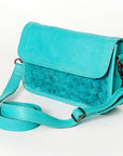 American Darling ADBG857 Wallet Hand Tooled Genuine Leather Women Bag Western Handbag Purse