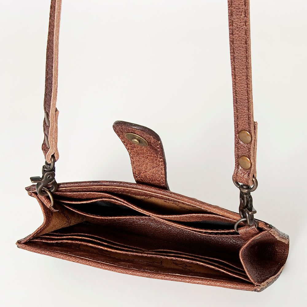 American Darling Small Crossbody Hand Tooled Genuine Leather Western Women Bag Handbag Purse |