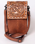 American Darling CELL PHONE HOLDER Hand Tooled Hair-on Genuine Leather women bag western handbag purse