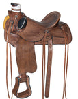 Western Horse Saddle American Leather Wade Ranch Roping Dark Brown Hilason