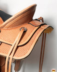 Western Horse Saddle American Leather Wade Ranch Roping Basketweave Tan Hilason