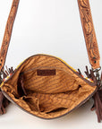 American Darling Cross Body I Hand Tooled Hair-On Genuine Leather Women Bag Western Handbag Purse