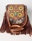 American Darling Messenger Hand Tooled Genuine Leather women bag western handbag purse