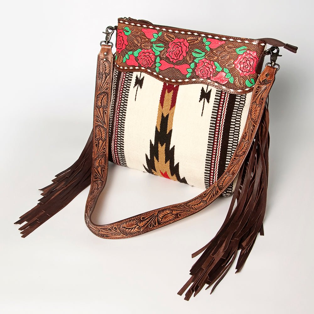 American Darling Signature Crossbody Hand Tooled Saddle Blanket Genuine Leather Women Bag Western Handbag Purse
