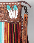 American Darling Signature Crossbody Hand Tooled Saddle Blanket Genuine Leather Women Bag Western Handbag Purse