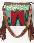 American Darling ADBGZ139A Signature Crossbody Hand Tooled Saddle Blanket Genuine Leather Women Bag Western Handbag Purse