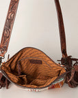 American Darling ADBGZ365 Signature Crossbody Hand Tooled Saddle Blanket Genuine Leather Women Bag Western Handbag Purse