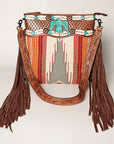 American Darling ADBGZ365 Signature Crossbody Hand Tooled Saddle Blanket Genuine Leather Women Bag Western Handbag Purse