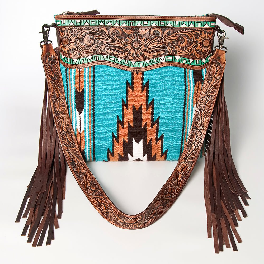 American Darling Signature Crossbody Hand Tooled Saddle Blanket Genuine Leather Women Bag Western Handbag Purse