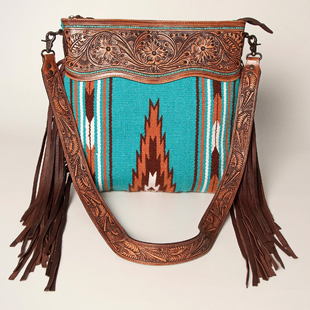 American Darling Signature Crossbody Hand Tooled Saddle Blanket Genuine Leather Women Bag Western Handbag Purse