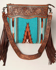 American Darling Signature Crossbody Hand Tooled Saddle Blanket Genuine Leather Women Bag Western Handbag Purse