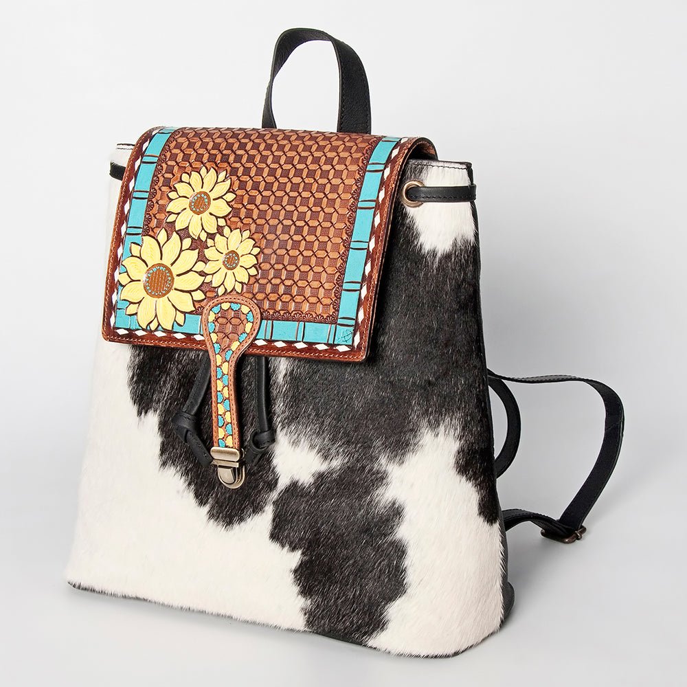American Darling Hand Tooled Hair On Genuine Leather Women Bag Western Handbag Purse
