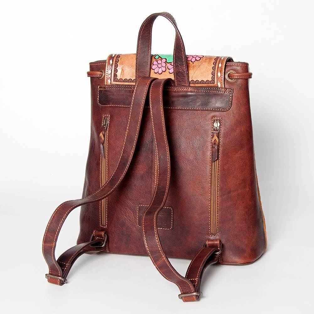 American Darling Hand Tooled Hair On Genuine Leather Women Bag Western Handbag Purse