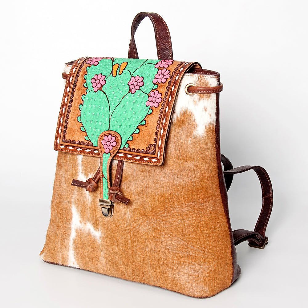 American Darling Hand Tooled Hair On Genuine Leather Women Bag Western Handbag Purse