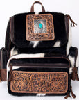 ADBG860A American Darling Hand Tooled Hair On Genuine Leather Women Bag Western Handbag Purse
