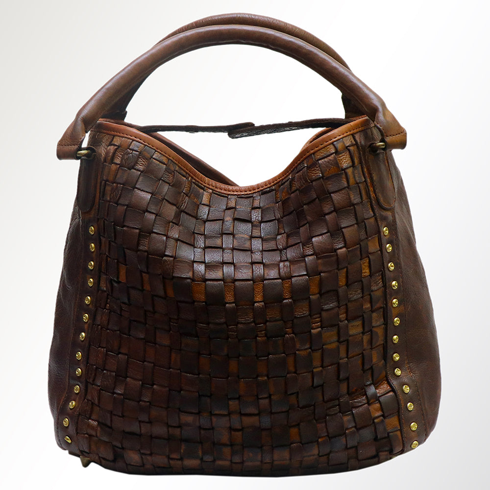 Never Mind Nmbgm124B Tote Vintage Handmade Genuine Cowhide Leather Women Bag Western Handbag Purse