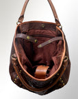 Never Mind Nmbgm124B Tote Vintage Handmade Genuine Cowhide Leather Women Bag Western Handbag Purse