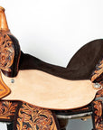 Durable Flex Tree Western Saddle With American Leather Designed For Barrel Trail