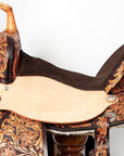 Durable Flex Tree Western Saddle With American Leather Designed For Barrel Trail