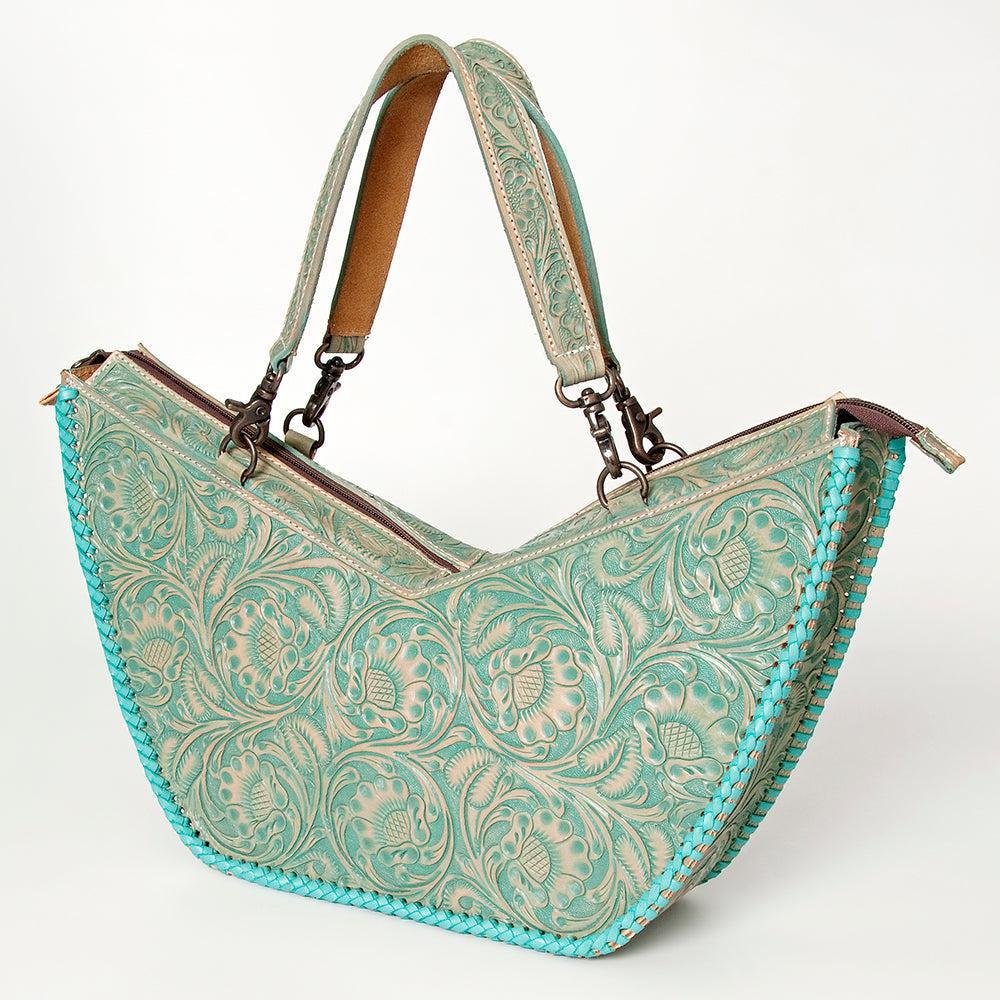 ADBG831B American Darling Hand Tooled Genuine Leather Women Bag Western Handbag Purse