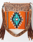 American Darling Signature Crossbody Hand Tooled Saddle Blanket Genuine Leather Women Bag Western Handbag Purse