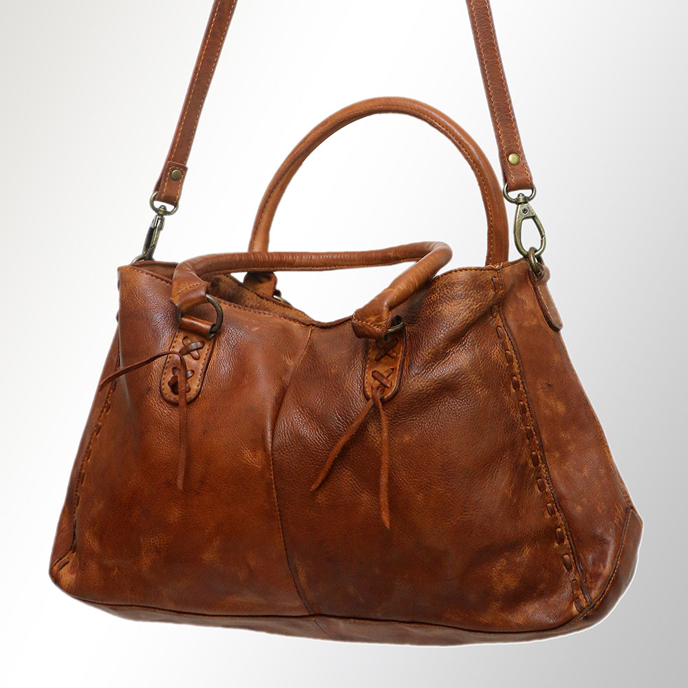 Never Mind Nmbgm125 Tote Vintage Handmade Genuine Cowhide Leather Women Bag Western Handbag Purse