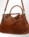 Never Mind Nmbgm125 Tote Vintage Handmade Genuine Cowhide Leather Women Bag Western Handbag Purse