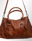 Never Mind Nmbgm125 Tote Vintage Handmade Genuine Cowhide Leather Women Bag Western Handbag Purse