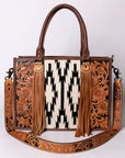 American Darling Briefcase Hand Tooled Saddle Blanket Genuine Leather women bag western handbag purse