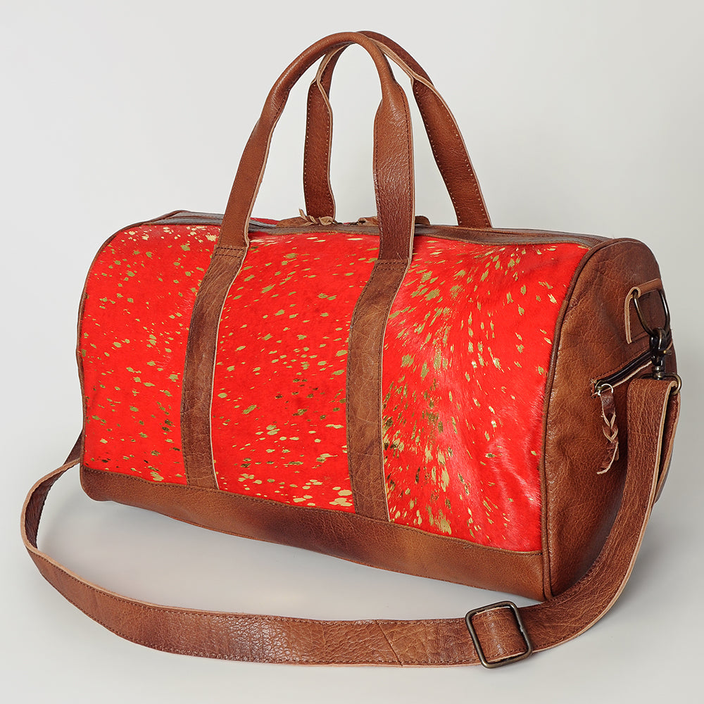 American Darling Women's Duffel Bag Western Hair On Genuine Leather Handbag and Ladies Purse