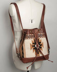 ADBG862D American Darling Hand Tooled Saddle Blanket Genuine Leather Women Bag Western Handbag Purse