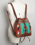 ADBG862F American Darling Hand Tooled Saddle Blanket Genuine Leather Women Bag Western Handbag Purse