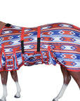 Hilason Horse Fly Sheet Uv Protect Mesh Bug Mosquito Summer Red Aztec