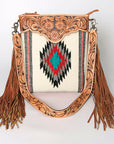 American Darling Cross Body Hand Tooled Saddle Blanket Genuine Leather Women Bag Western Handbag Purse