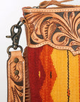 American Darling Cross Body Hand Tooled Saddle Blanket Genuine Leather Women Bag Western Handbag Purse