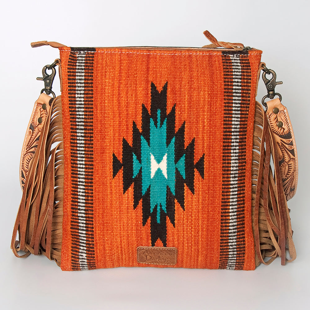 American Darling Cross Body Hand Tooled Saddle Blanket Genuine Leather Women Bag Western Handbag Purse