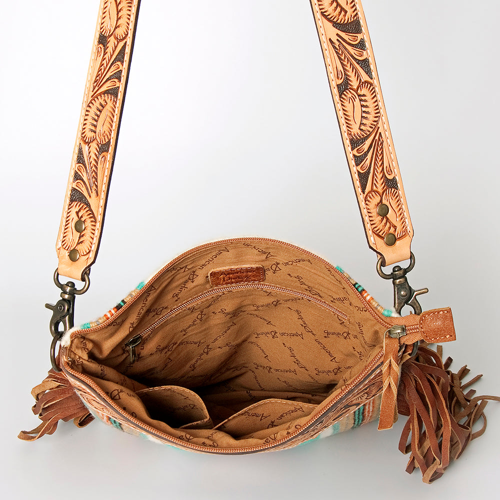 American Darling Cross Body Hand Tooled Saddle Blanket Genuine Leather Women Bag Western Handbag Purse