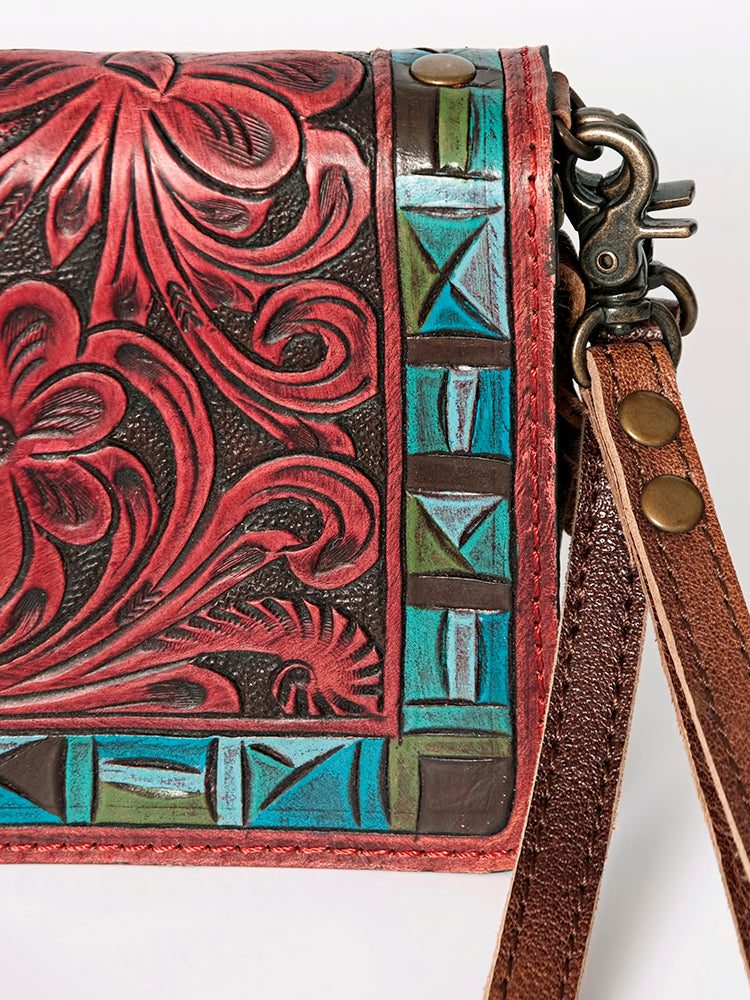 American Darling ORGANISER Upcycled Wool Genuine Leather women bag western handbag purse