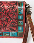 American Darling ORGANISER Upcycled Wool Genuine Leather women bag western handbag purse