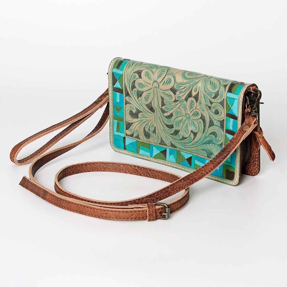 American Darling Organizer Saddle Blanket Genuine Leather Western Women Bag Handbag Purse | for Cute Travel