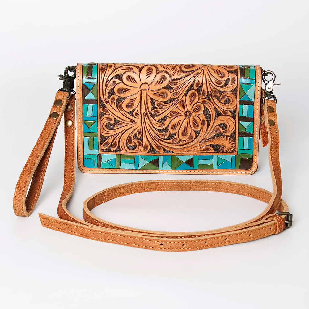 American Darling ORGANISER Upcycled Wool Genuine Leather women bag western handbag purse