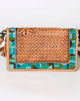 American Darling ORGANISER Upcycled Wool Genuine Leather women bag western handbag purse