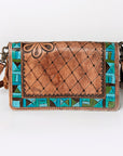 American Darling Organiser Bag Handcrafted from Crocodile Embossed Genuine Leather with YKK Zipper and Detachable Strap