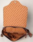American Darling Cross Body Hand Tooled Hair On Genuine Leather Women Bag Western Handbag Purse
