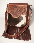 American Darling Cross Body Hand Tooled Hair On Genuine Leather Women Bag Western Handbag Purse